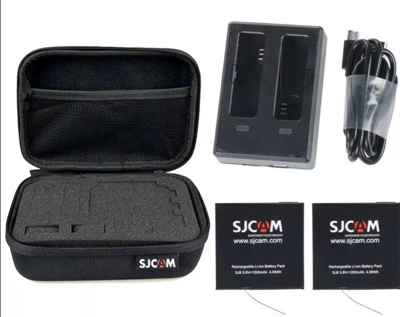 Зарядное устройство на два аккумулятора, сумка, кейс набор SJCAM SJ 8