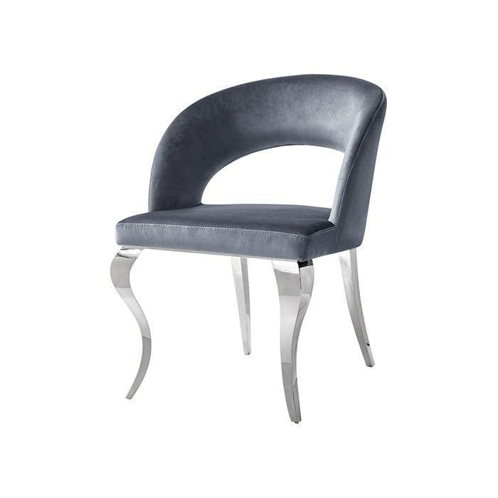 Krzesło glamour Anatole Dark Grey nowoczesne krzesło tapicerowane