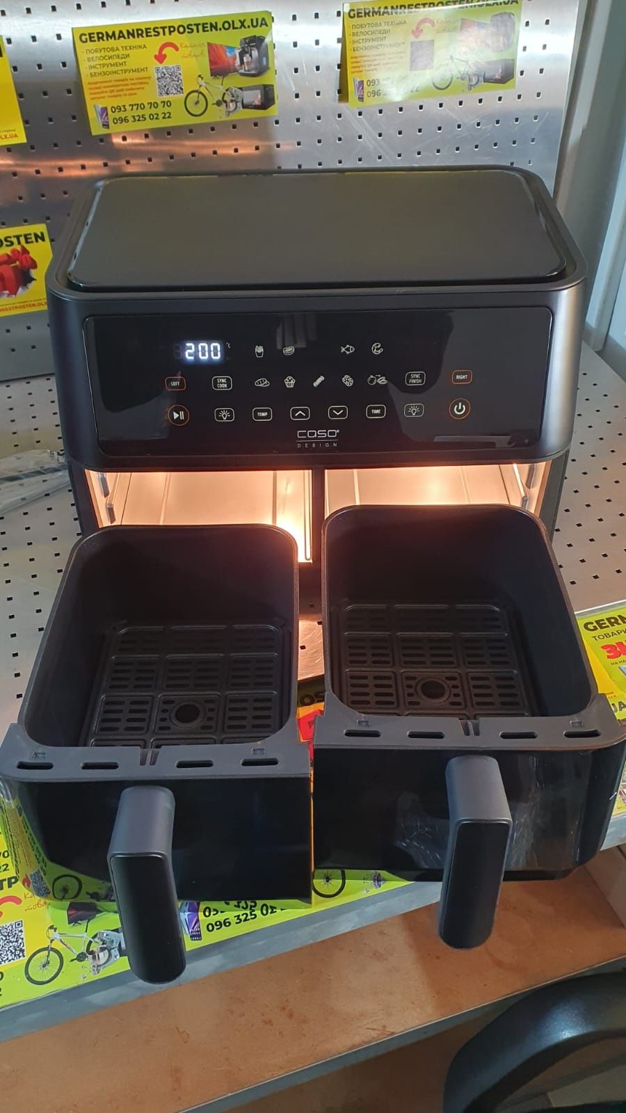 Подвійна аерофритюрниця мультипіч Caso Design Dual Airfryer