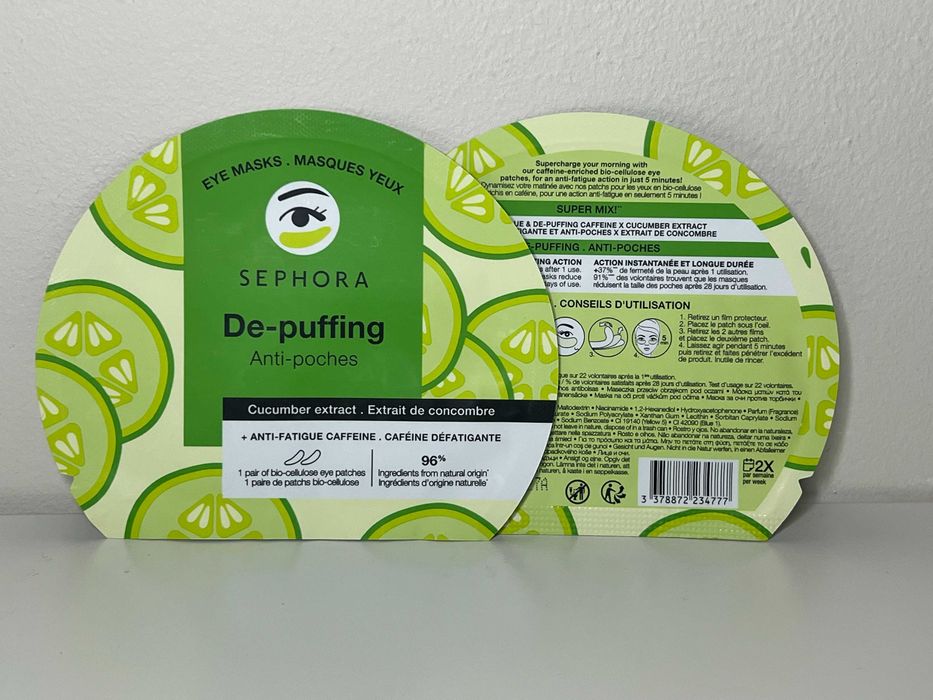 SEPHORA Anti-Fatigue Eye Masks Biocelulozowe maski na oczy płatki