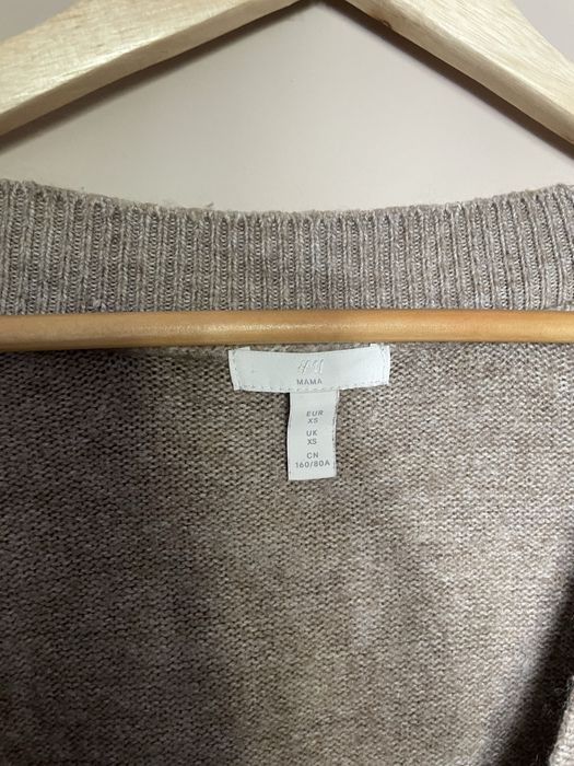 Sweter damski ciążowy i do karmienia H&M Mama XS kardigan kopertowy