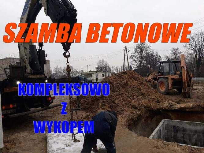 Zbiornik Betonowy Kompleksowo Wykop Deszczówka Szambo Piwniczka