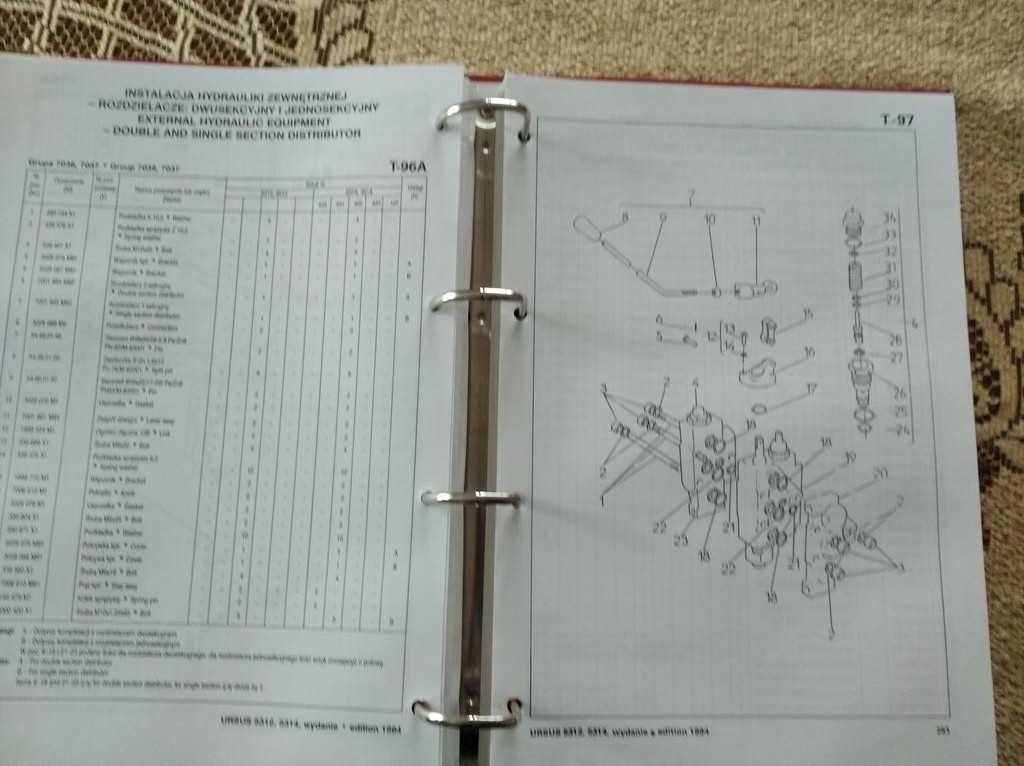 Katalog części Ursus 5312,5314 oryginał 1994 + GRATIS