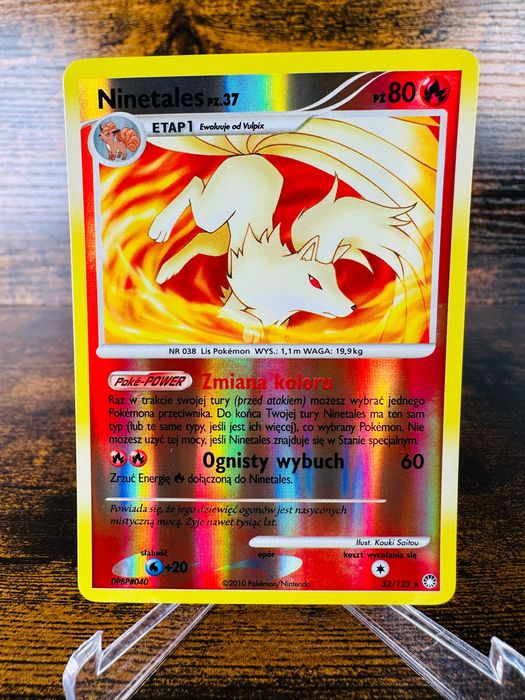 Ninetales 32/123 Reverse Diament Perła Tajemne Skarby PL Karta Pokemon