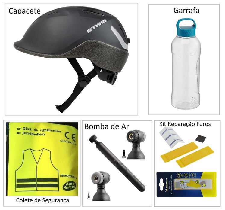 Bicicleta Dobrável Com Acessórios