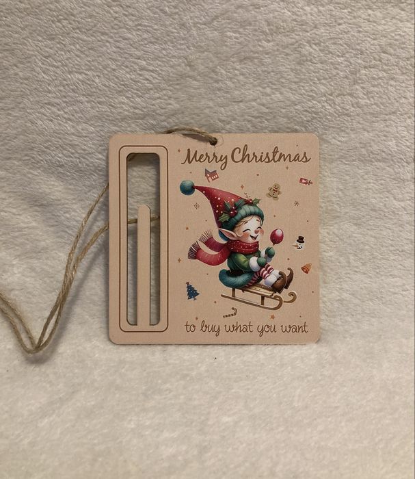 Drewniana zawieszka elf