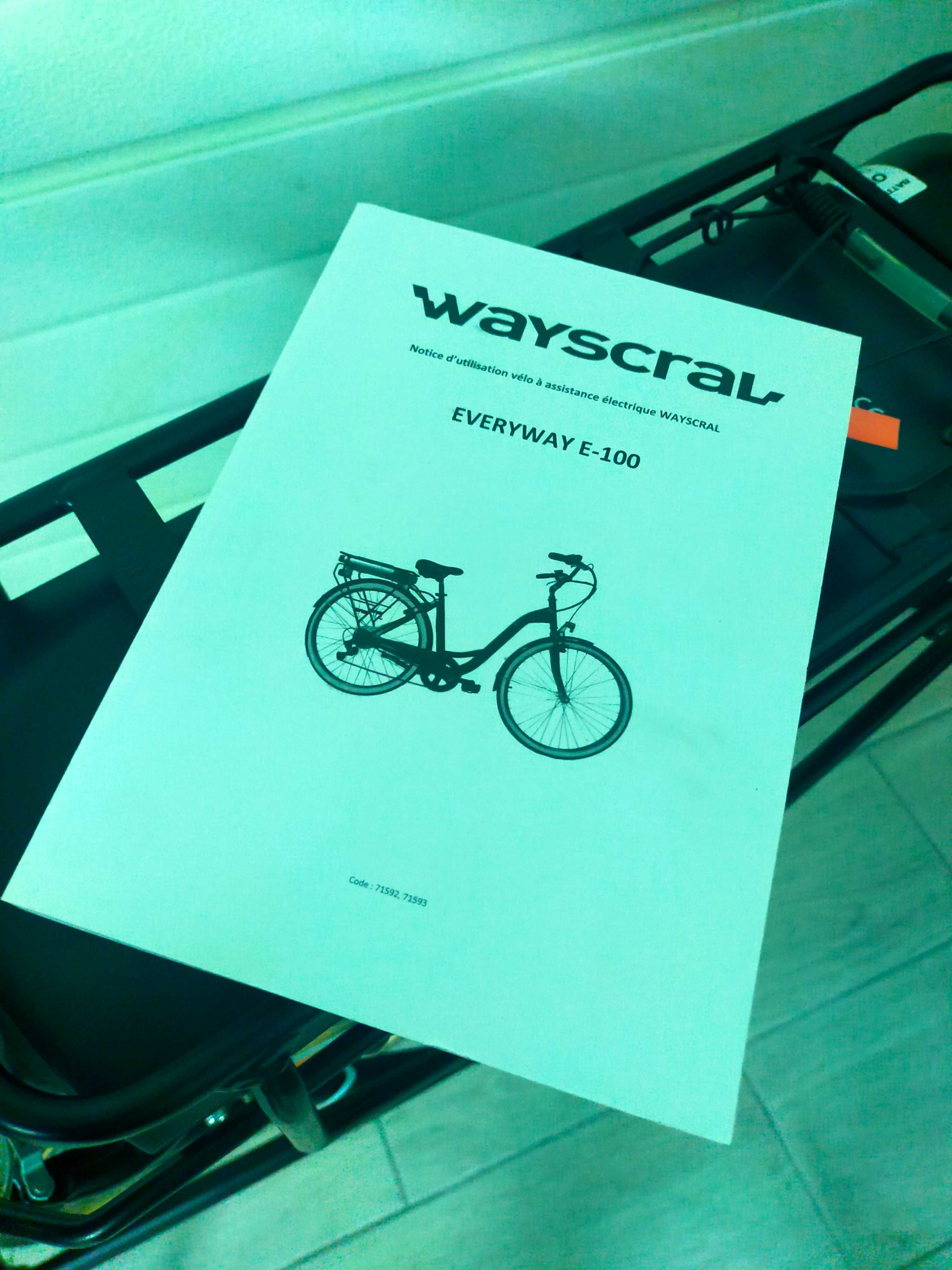Bicicleta elétrica Wayscral E-100- Como Nova