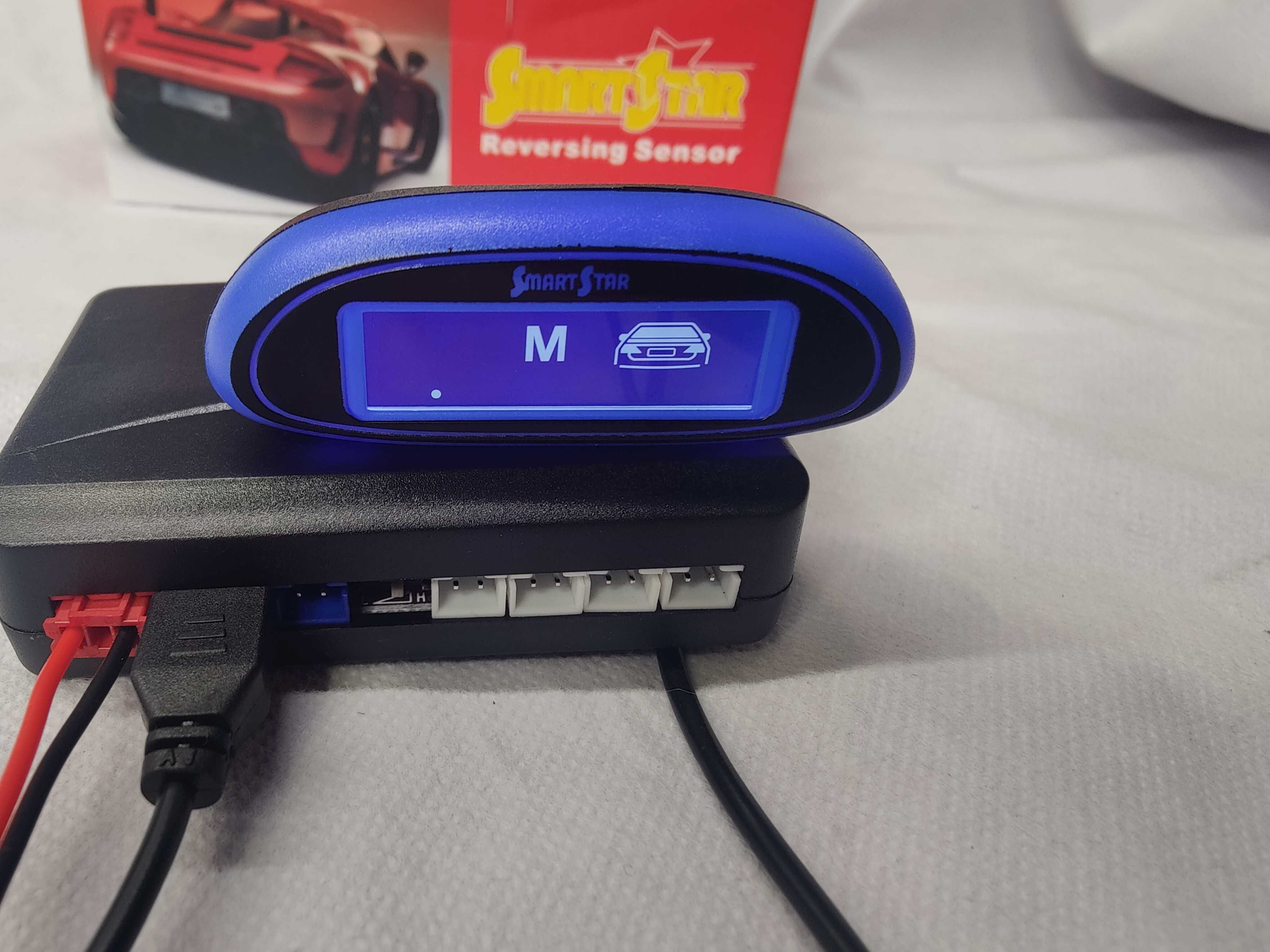 Sensores de estacionamento com monitor – Com 4 Sensores em Preto