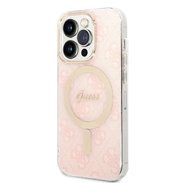 Zestaw etui Guess 4G Print MagSafe + ładowarka do iPhone 14 Pro Max 6,