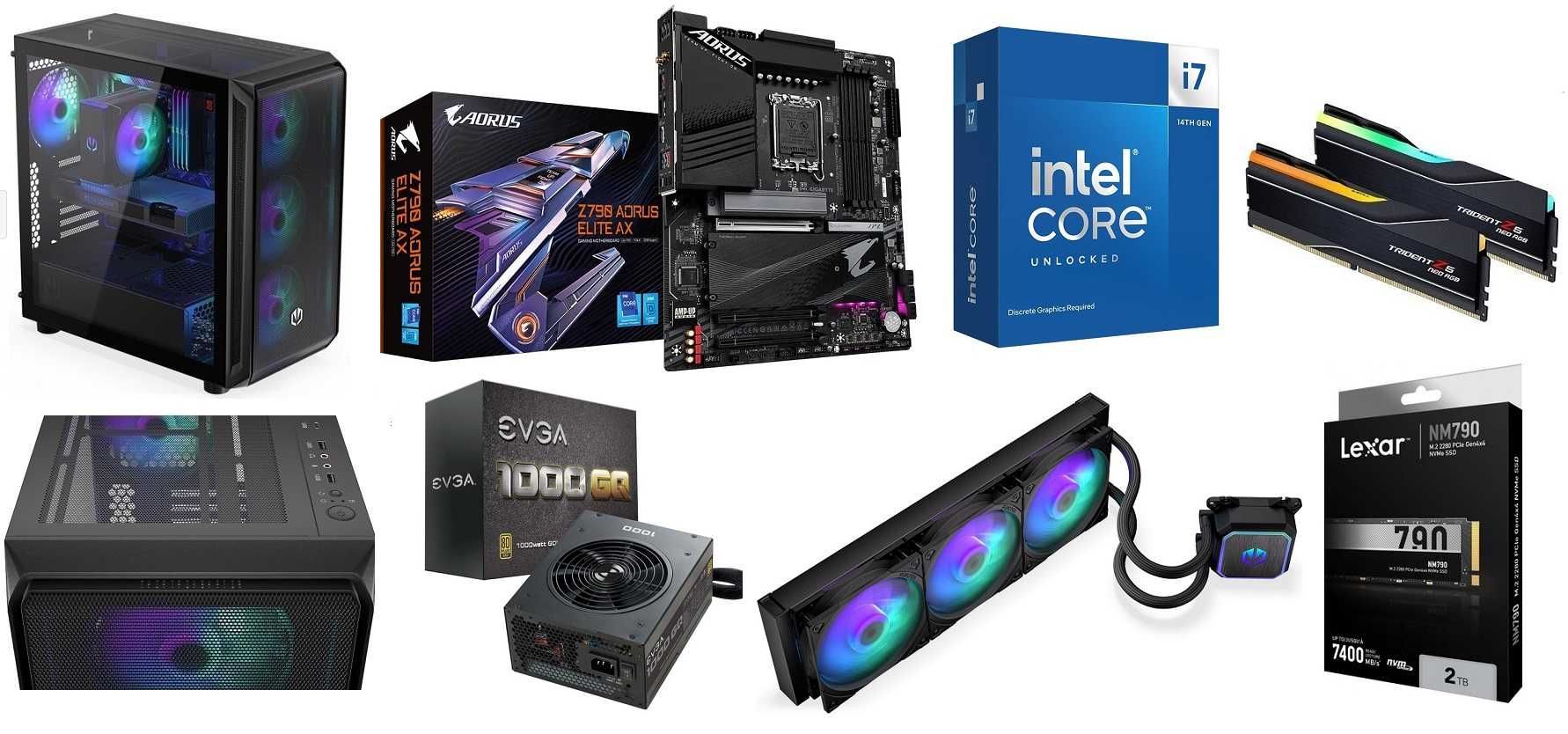 PC GAMING i7-14700 KF / Aorus Z790/ DDR5 64 GB/ NM790 2TB