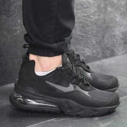 Мужские Черные Кроссовки Найк Сеточка Мужские Черные с Амортизацией