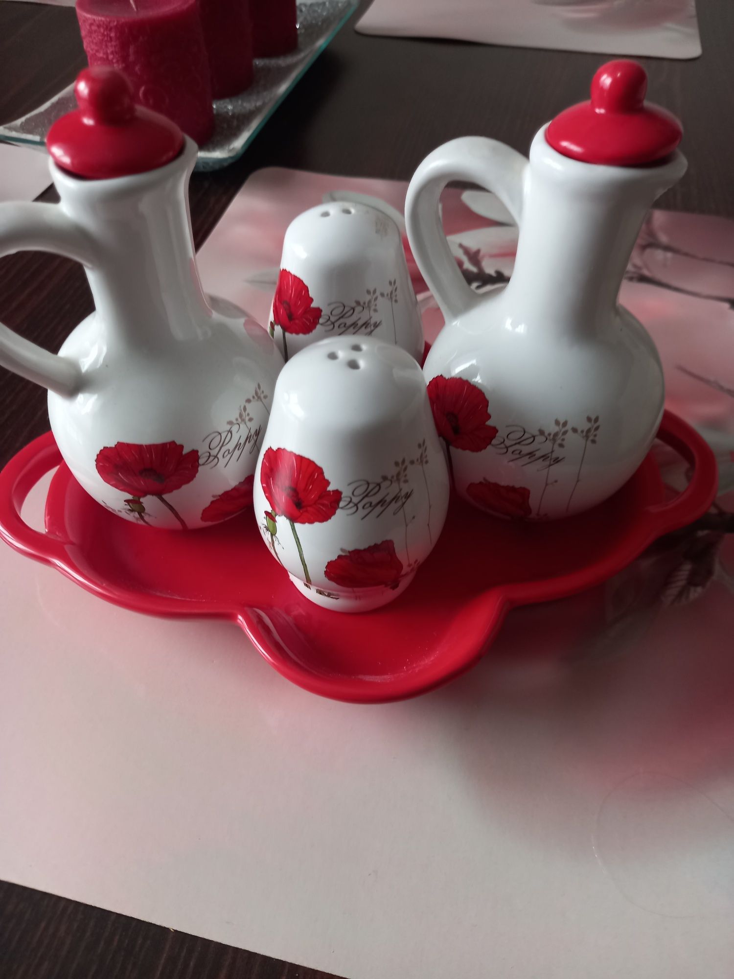 Zestaw do przypraw z porcelany Poppy