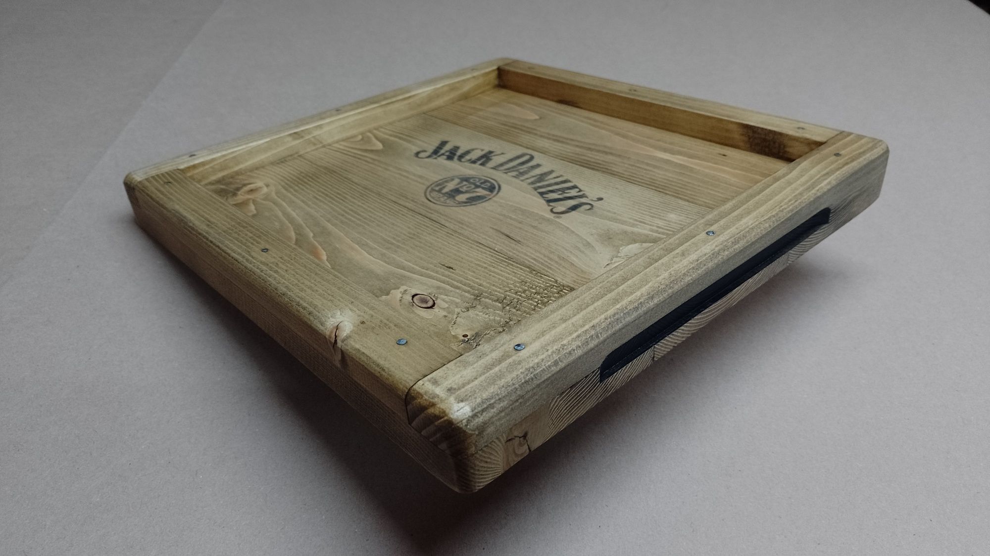 Taca Jack Daniels drewniana loft tacka z drewna podstawka drewno