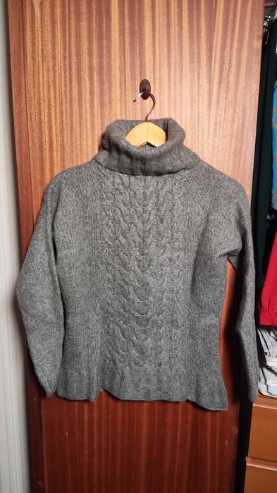 Camisola cinzenta em caxemira (L)