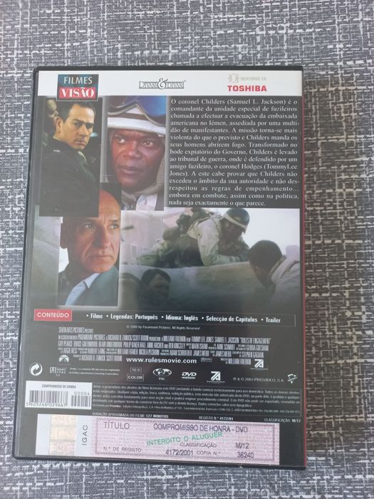 Dvd filme Compromisso de Honra