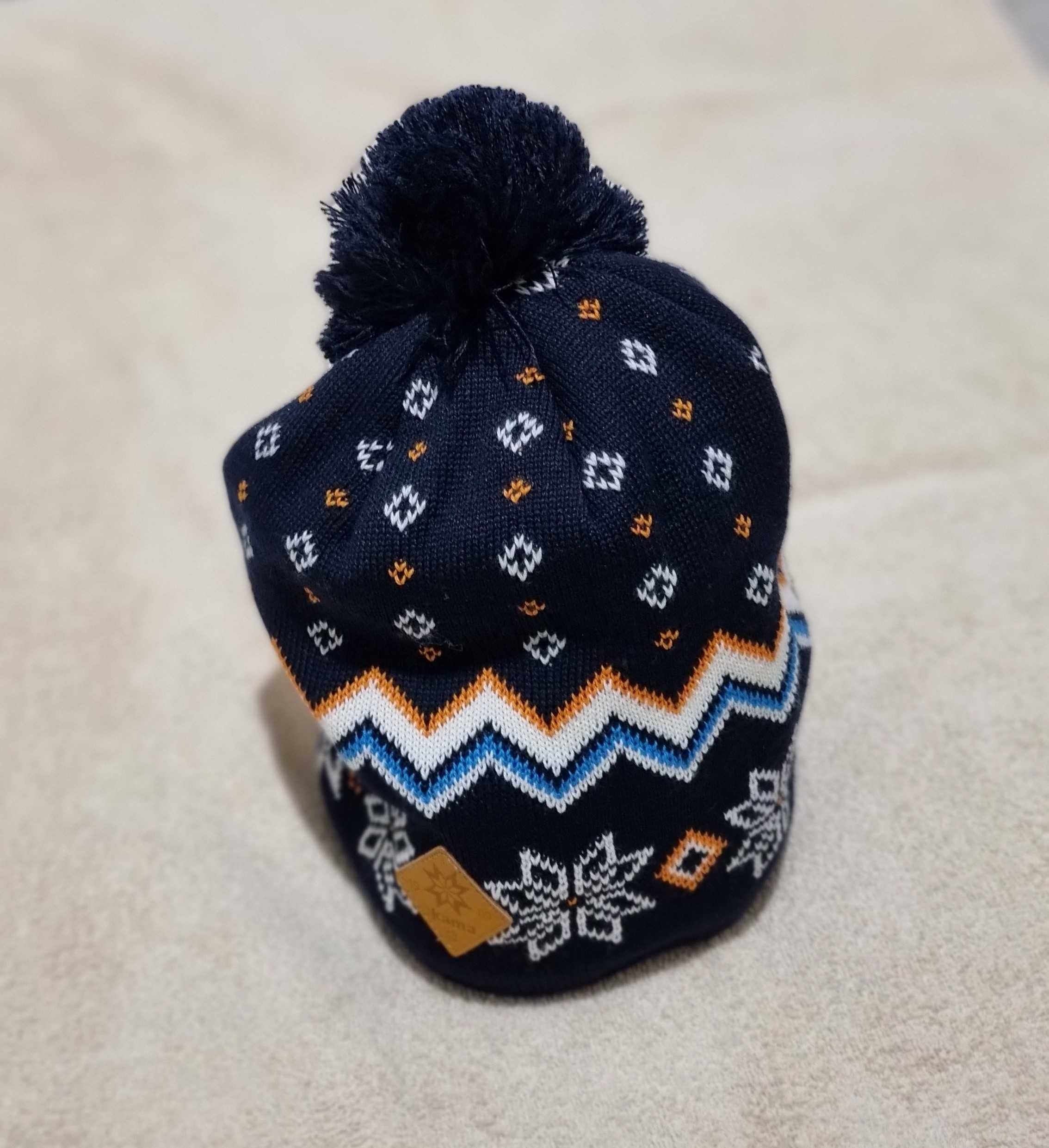 Czapka zimowa z pomponem Kama AND A01 - Navy (rozm. uniwersalny)