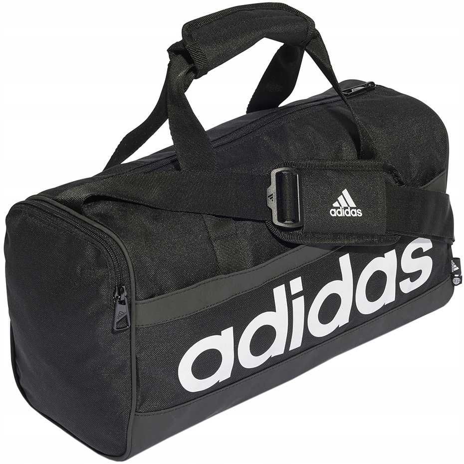 Torba adidas Essentials Linear Duffel Extra Small czarno-biała