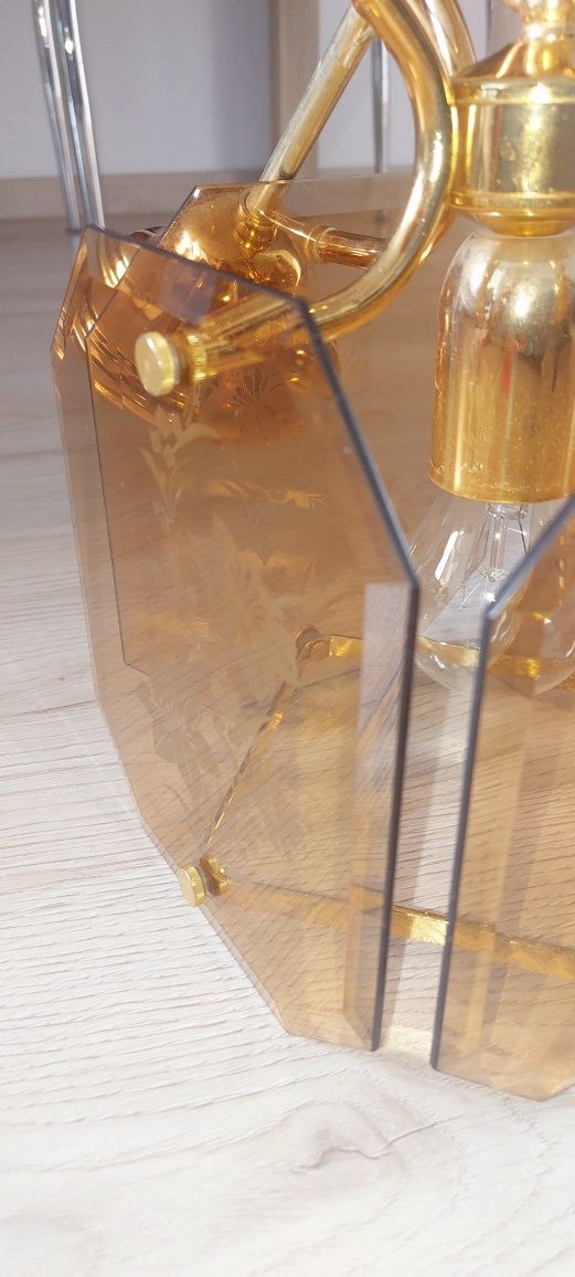 Lampa brąz że złotem