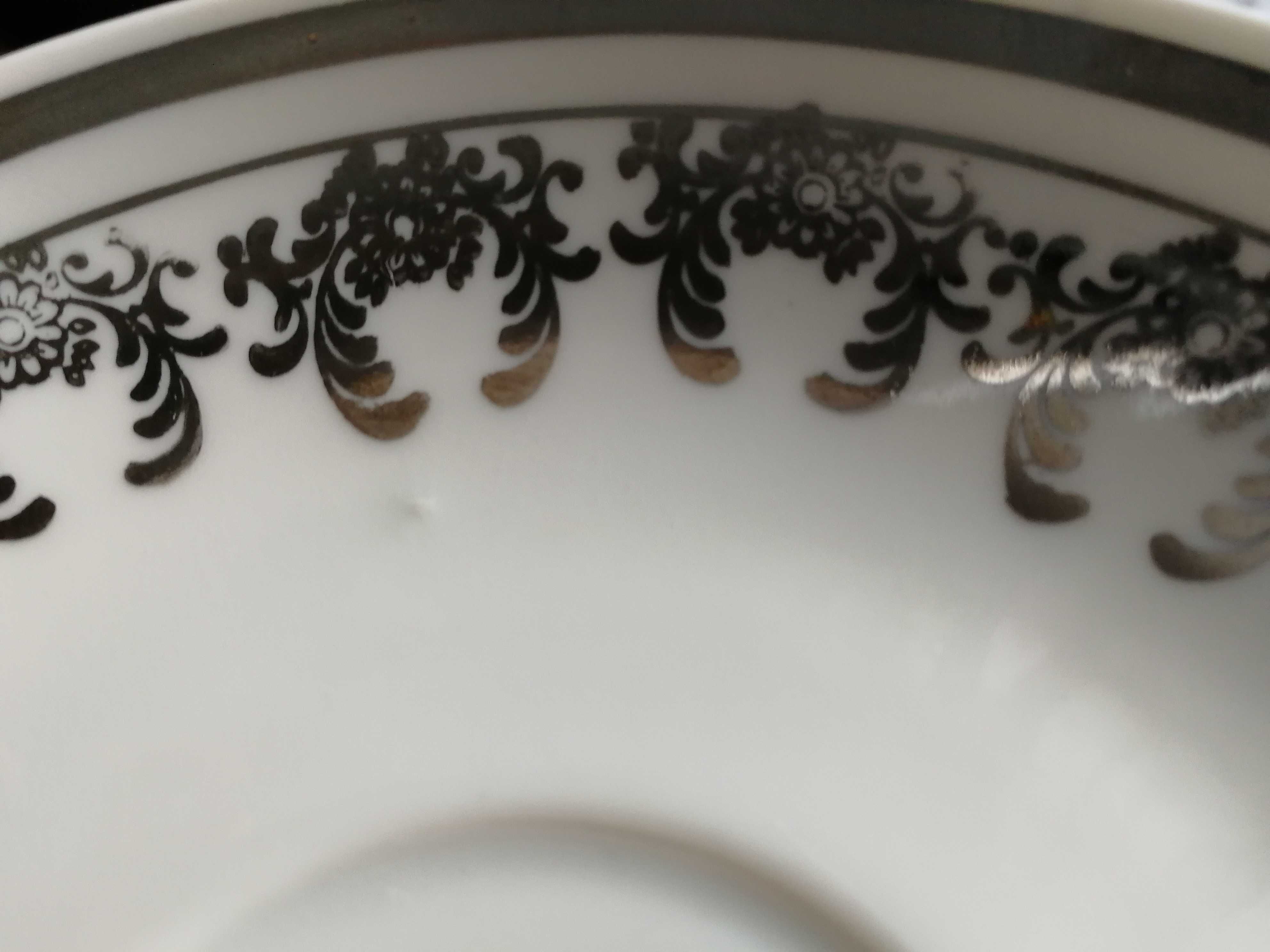 Chodzież Aldona spodki /podstawki /talerzyki, 6 sztuk, porcelana, PRL