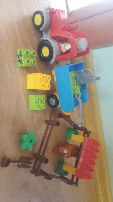 LEGO Duplo traktor 10524 samochody 10552, zoo, policja, straż, domek