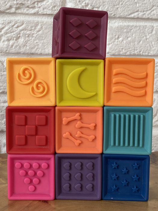 Розвивальні силіковані кубики Battat Полічи-но!)