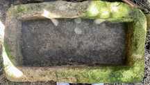 Pia de pedra rectangular