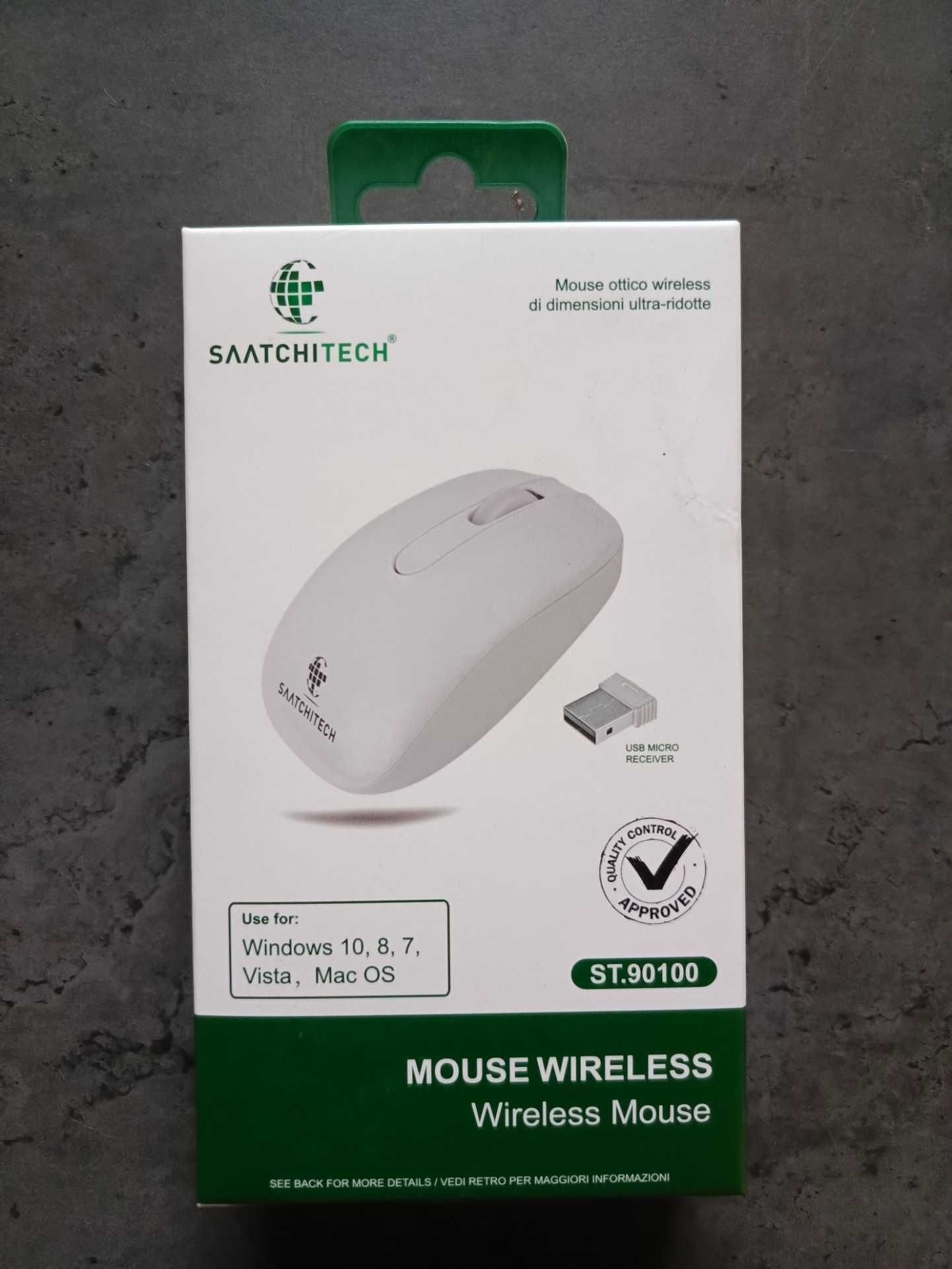 Mysz bezprzewodowa mikro - odbiornik USB biała