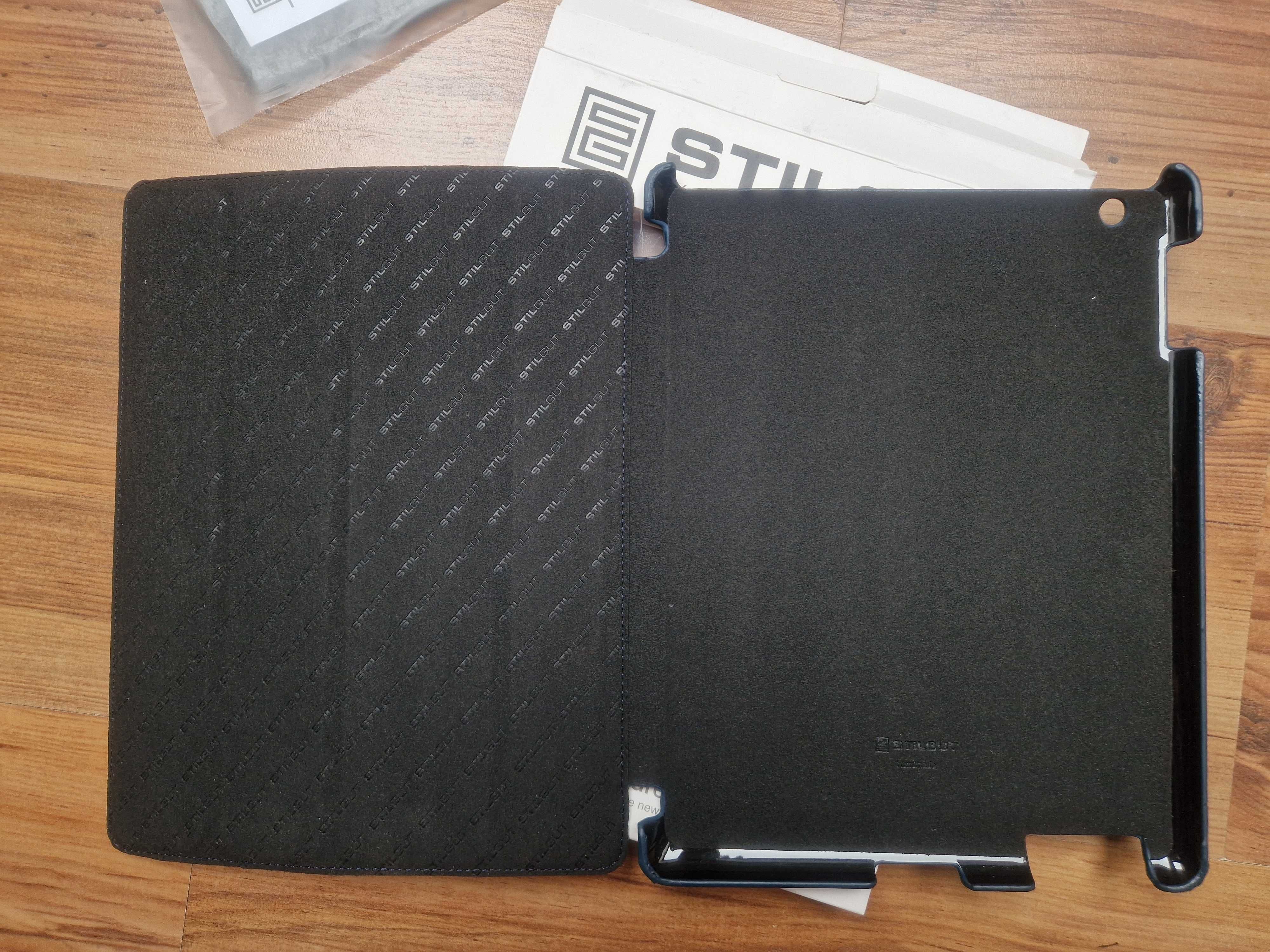 Etui futerał do Apple iPad 3 i 4 granatowe skórzane marki STILGUT nowe