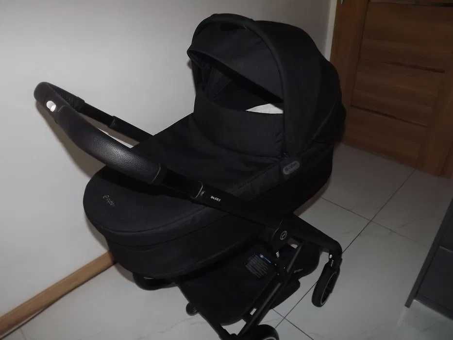 Cybex balios s lux 2.0 Moon Black 3w1 Nowa tapicerka ,nowe koła ,pałąk