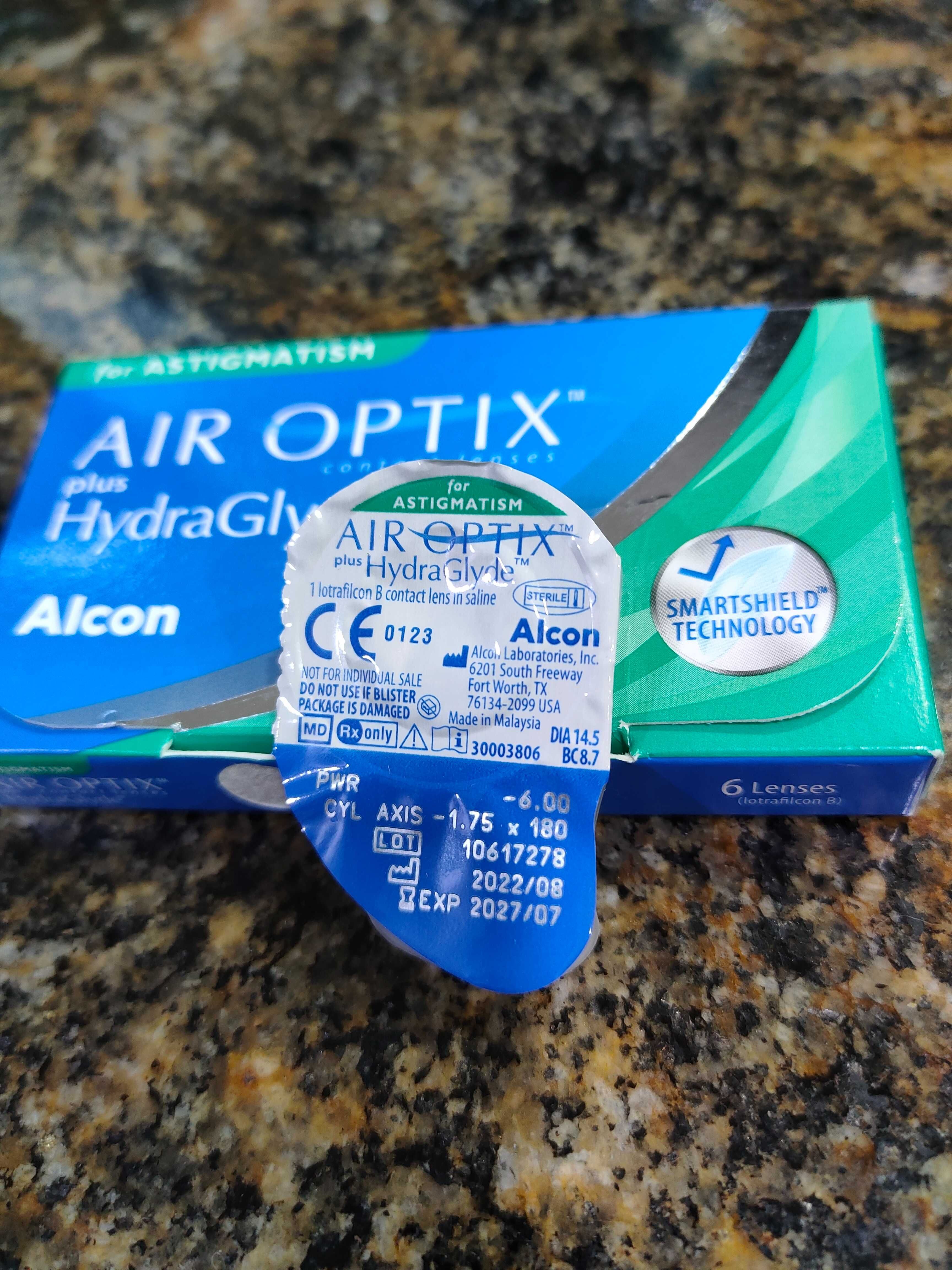 Soczewki Air Optix Plus HydraGlyde for Astigmatis-6,00 cyl.-1,25 -1,75