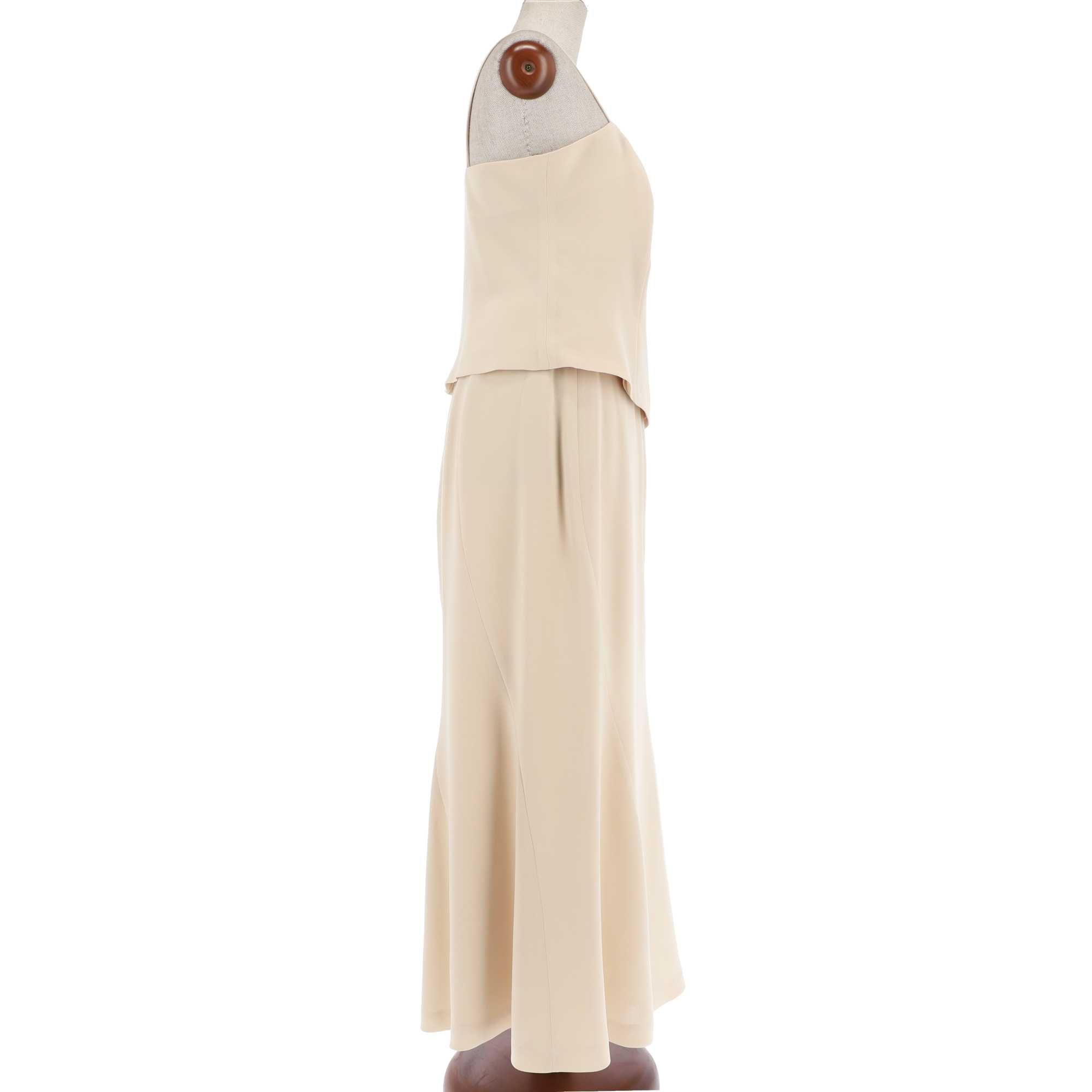 Beżowy komplet bluzki i spódnicy marki GaPa Fashion, rozmiar 46