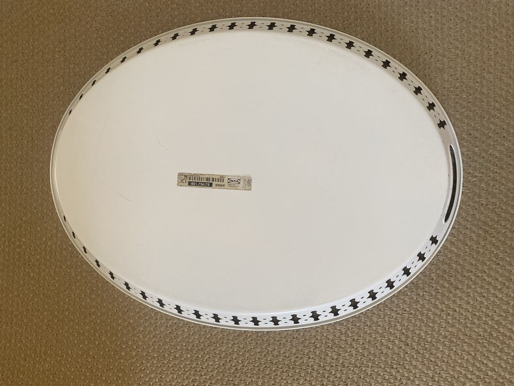 Bandeja Ikea branca metal,como nova