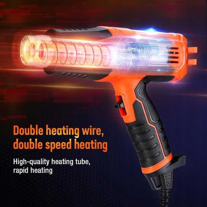 Valuemax Opalarka 2000W regulacja temperatury, 4 dysze, ochrona