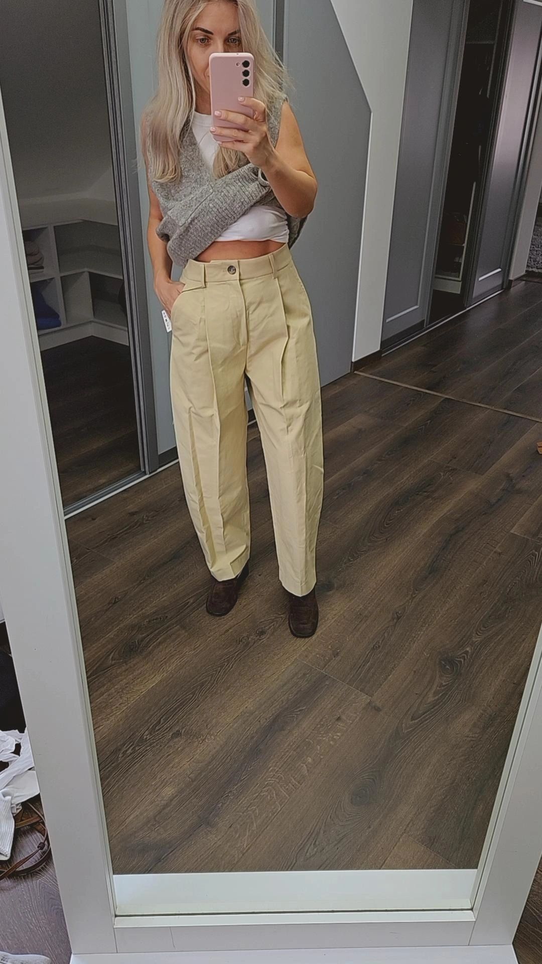 Ідеальні бежеві штани ZARA XS,S,L