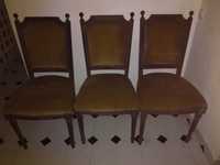 3 cadeiras de sala de jantar para restaurar