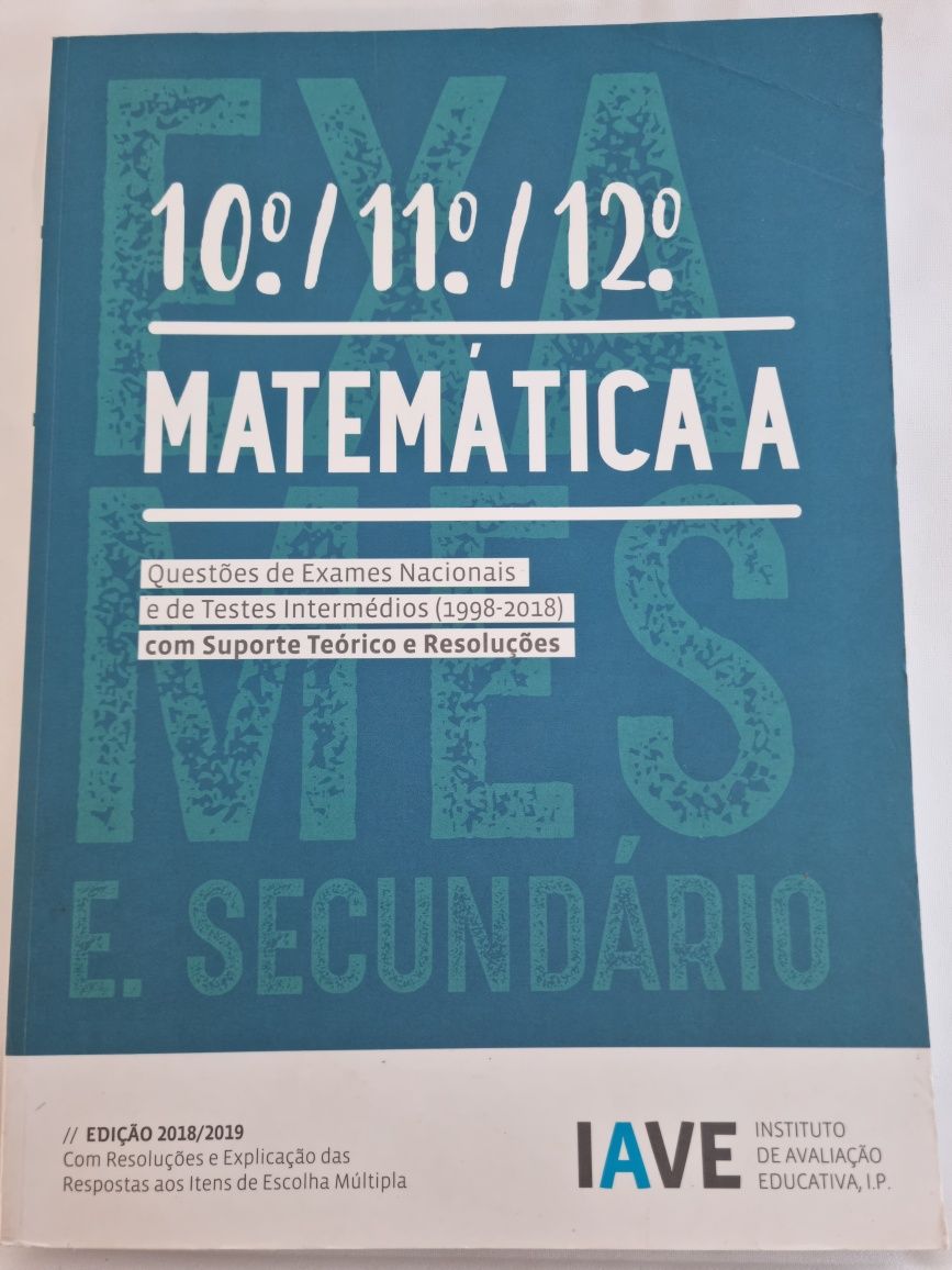 Livros de preparação para Exame - Matemática e Física Quimica