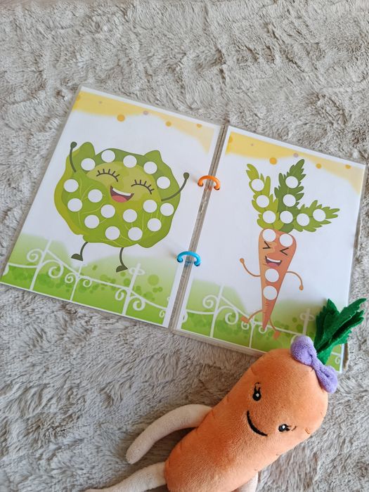 Веселі овочі/ ігри з пластиліном/ пластилінові заплатки