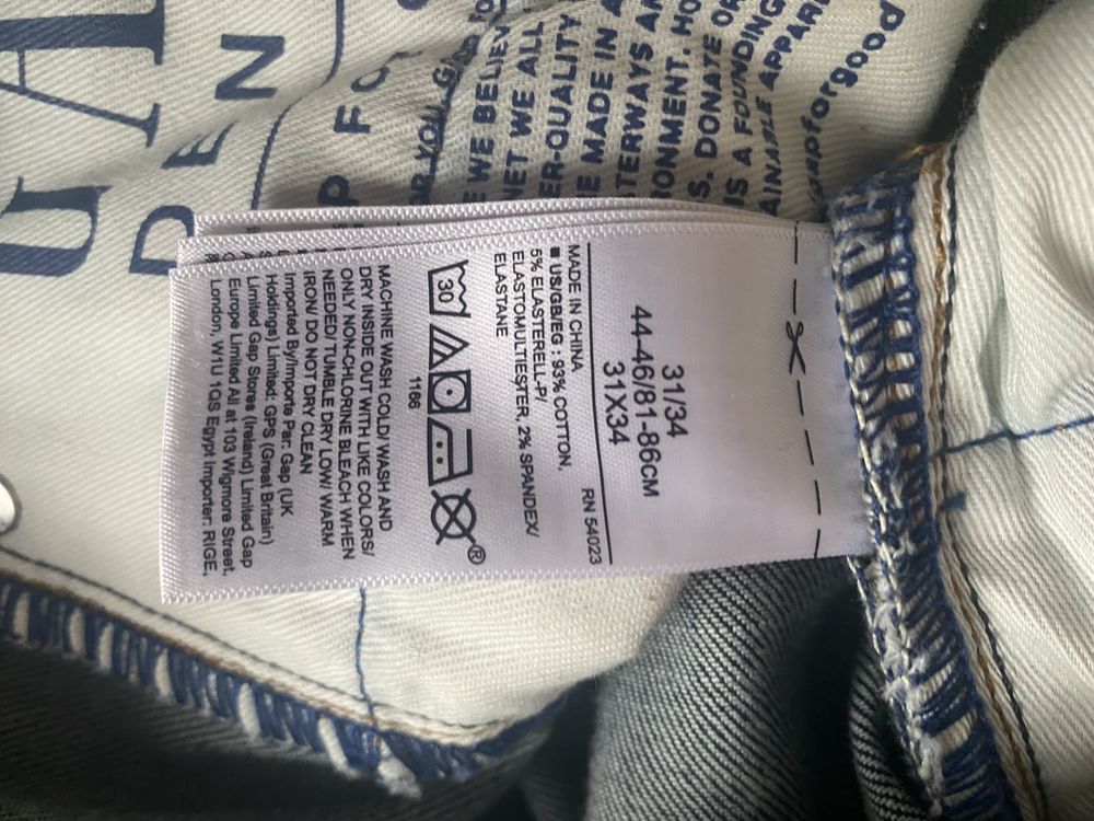 Джинси Gap slim fit 31/34, темно-сині