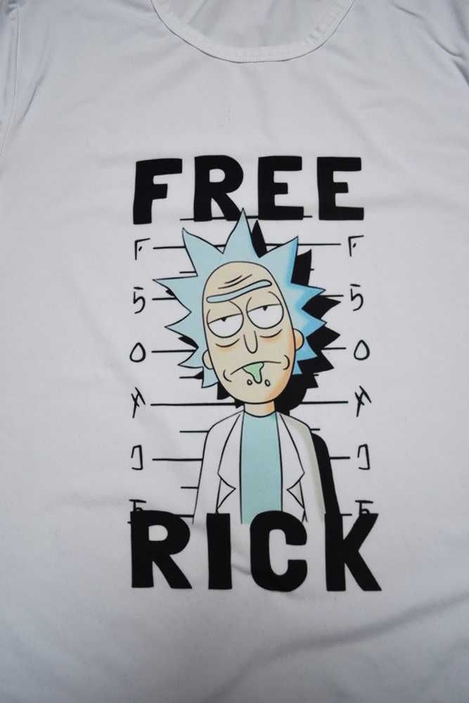 Biała koszulka Rick and Morty L