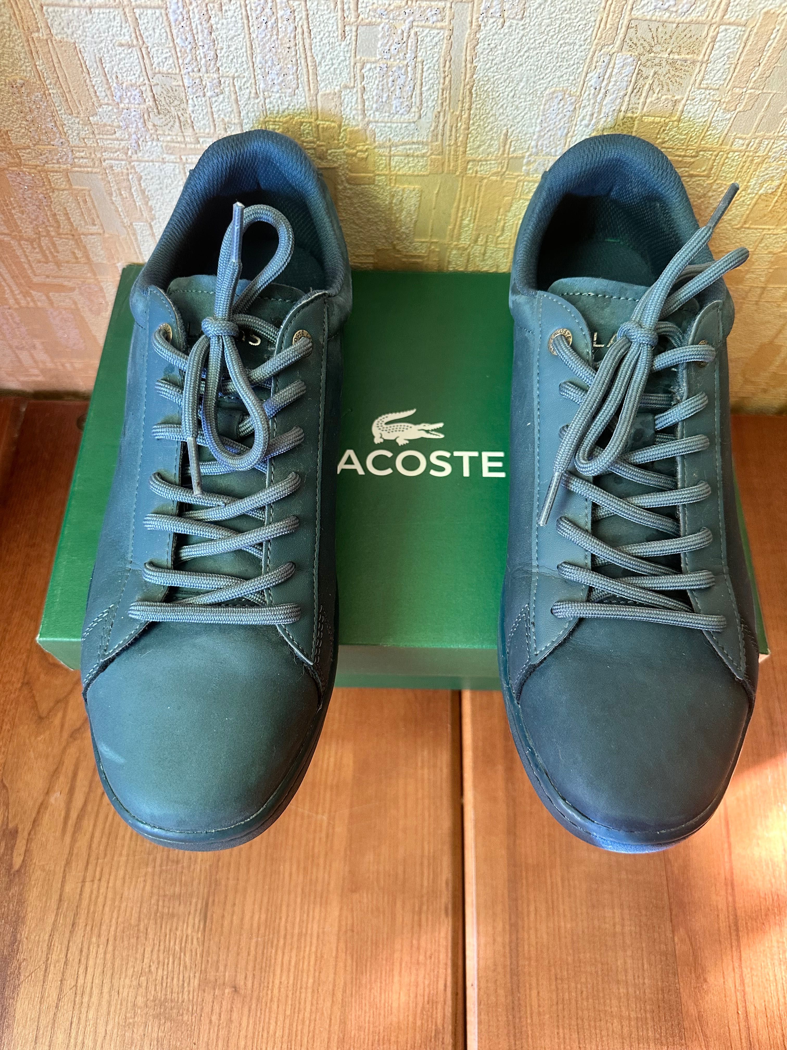 Нубукові чоловічі кросівки Lacoste оригінал