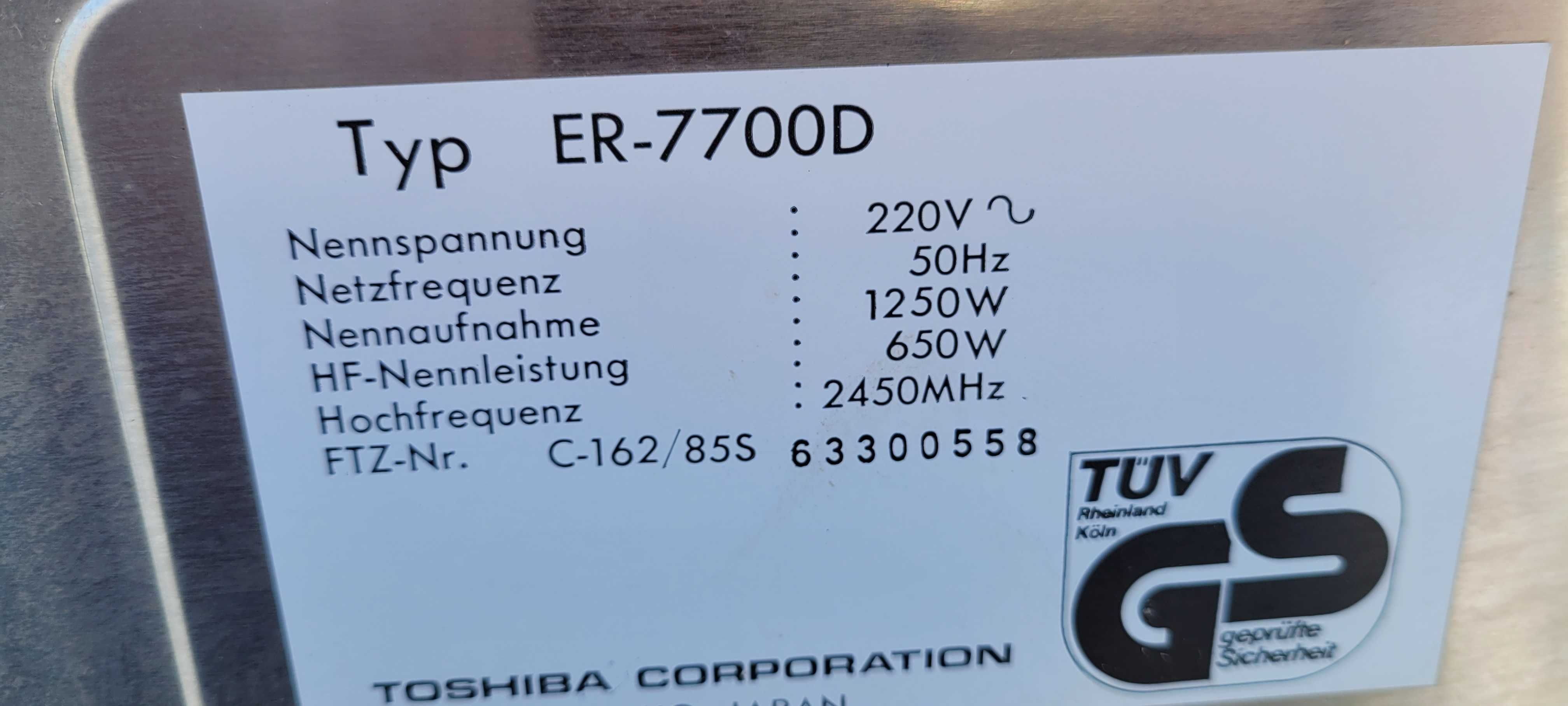 Mikrofalówka czarna, Duza TOSHIBA 1250W, sprawna, wysyłka