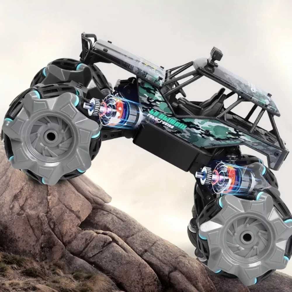 Джип перевертыш радиоуправляемый 4WD с Toy car 3855 Черный с желтым