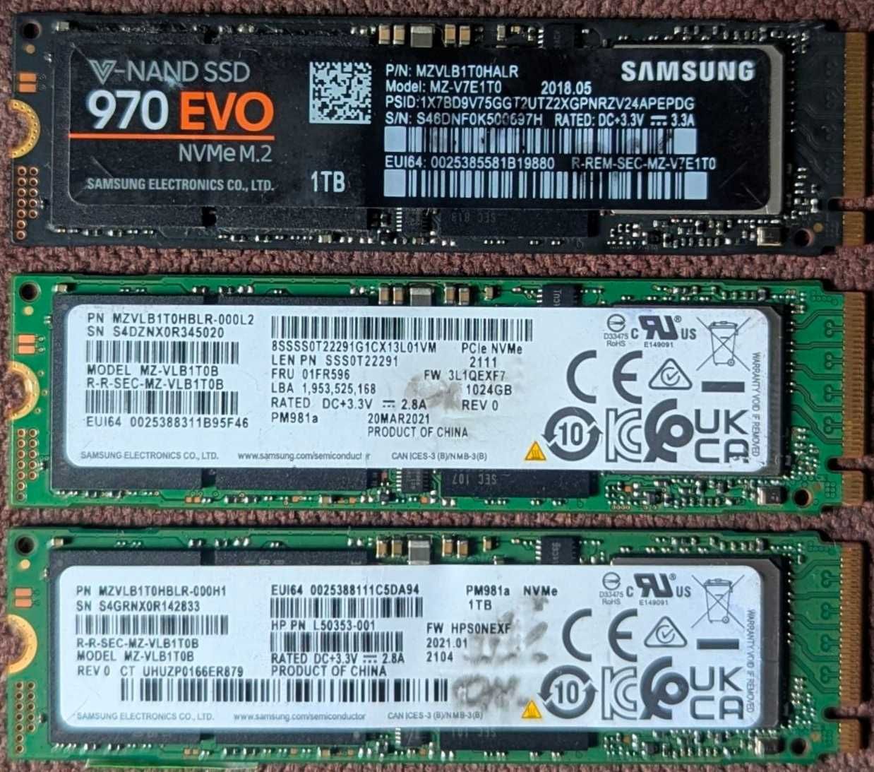 SSD M2 Nvme Pcie 4.0/3.0 (256-512-1TB-2TB)