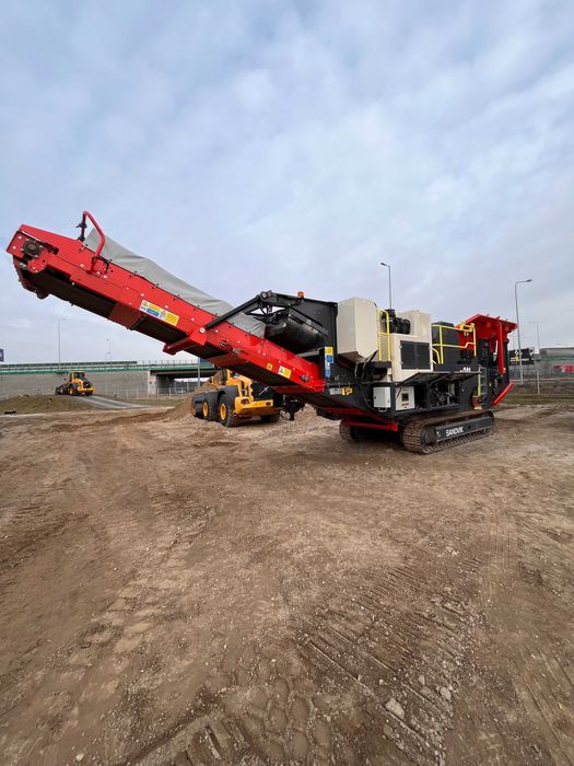 Usługi Kruszarką Kruszenie Wynajem Kruszarki Sandvik Rozbiórki