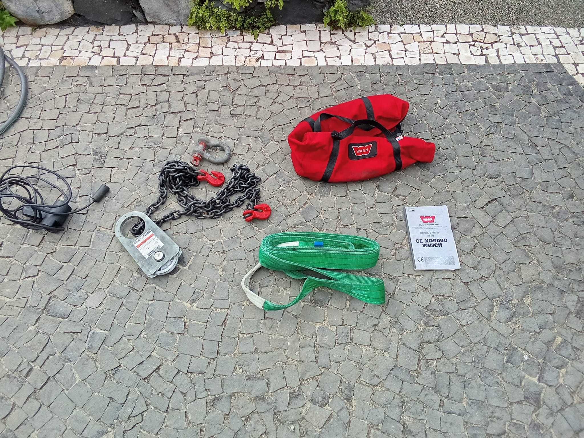 Guincho WARN D9000 WINCH + acessórios + pare choque + grade