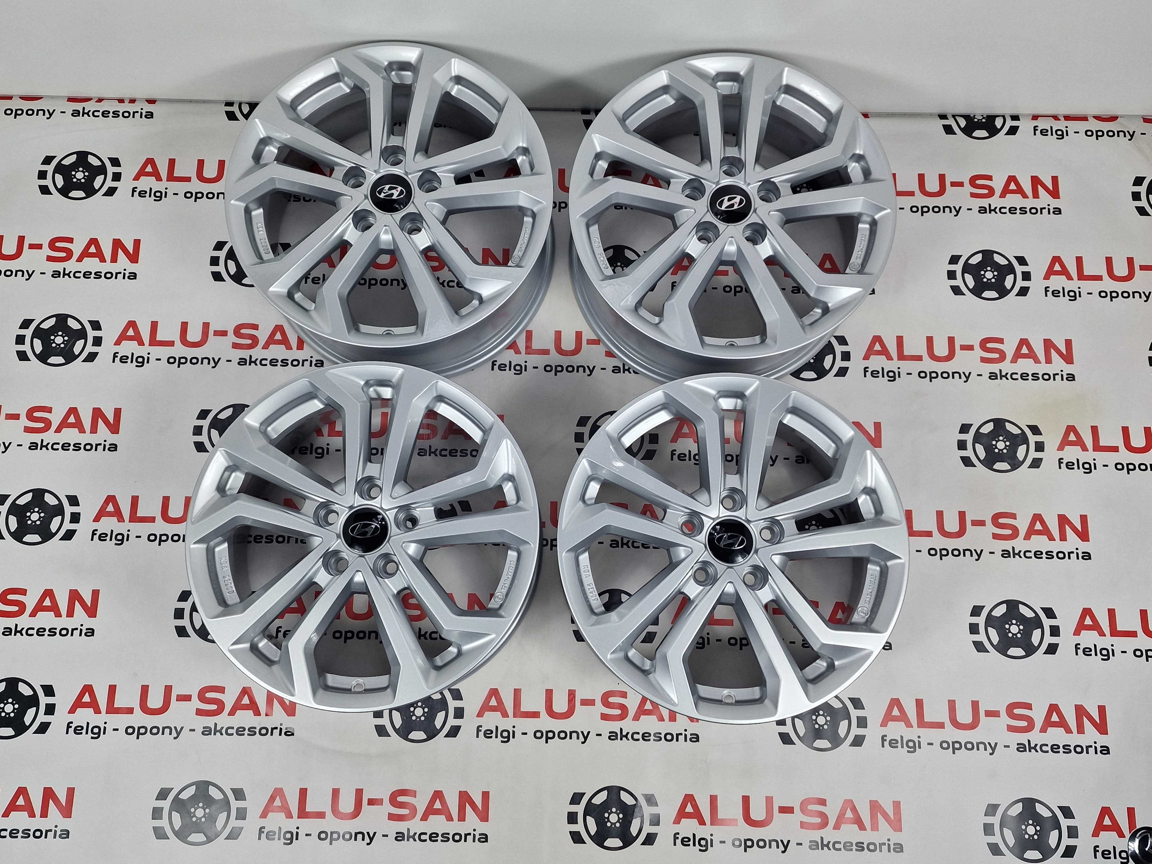 NOWE alufelgi HYUNDAI 17" 5x114,3 Elantra I30 I40 Tucson - Srebrne