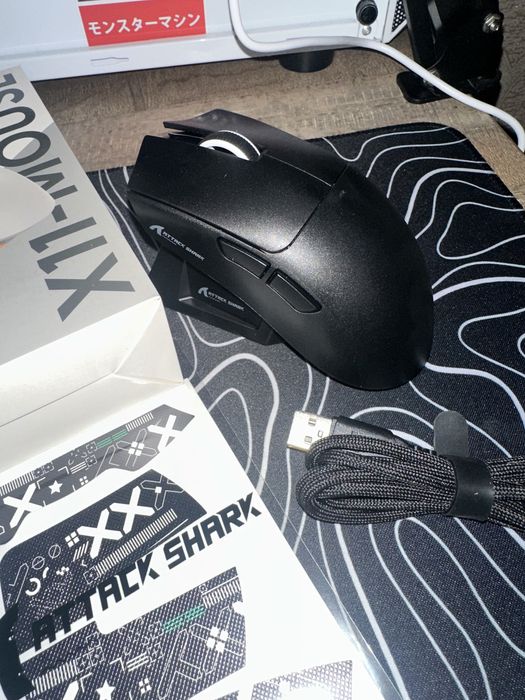 НОВА ! ігрова без дротова мишка attack shark x11 чорна