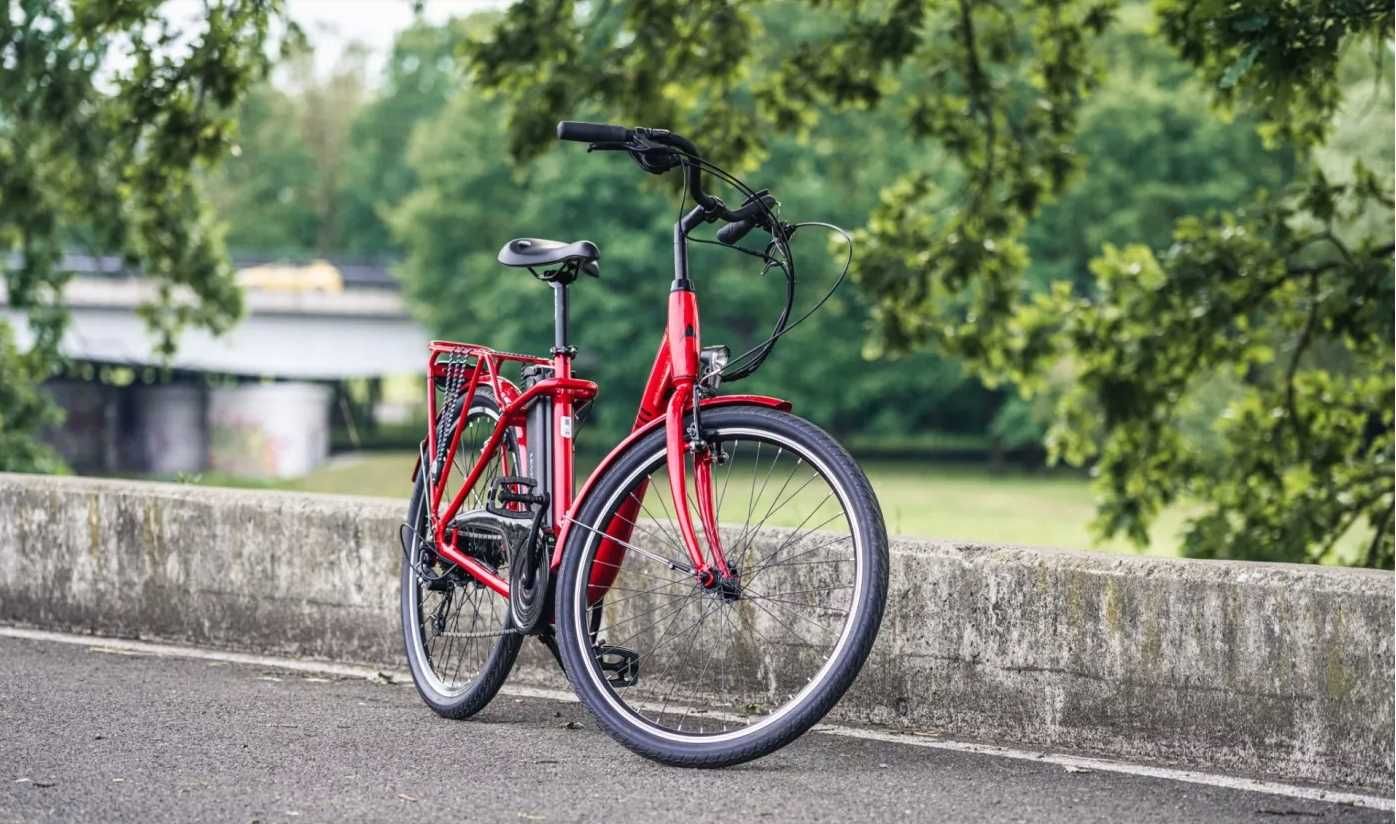 Rower Elektryczny 26 Miejski Damski Lekki Lit-Jon 110km Aluminium Lekk