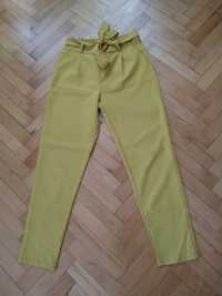 Eleganckie spodnie damskie żółte