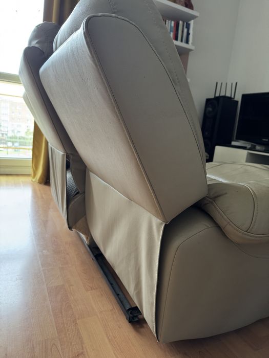 Sofa z funkcją relaks 3-osobowa kanapa beżowa relax